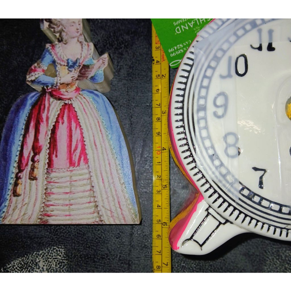 Ashland Pink and White Ceramic Clock One Size - Picture 8 of 9